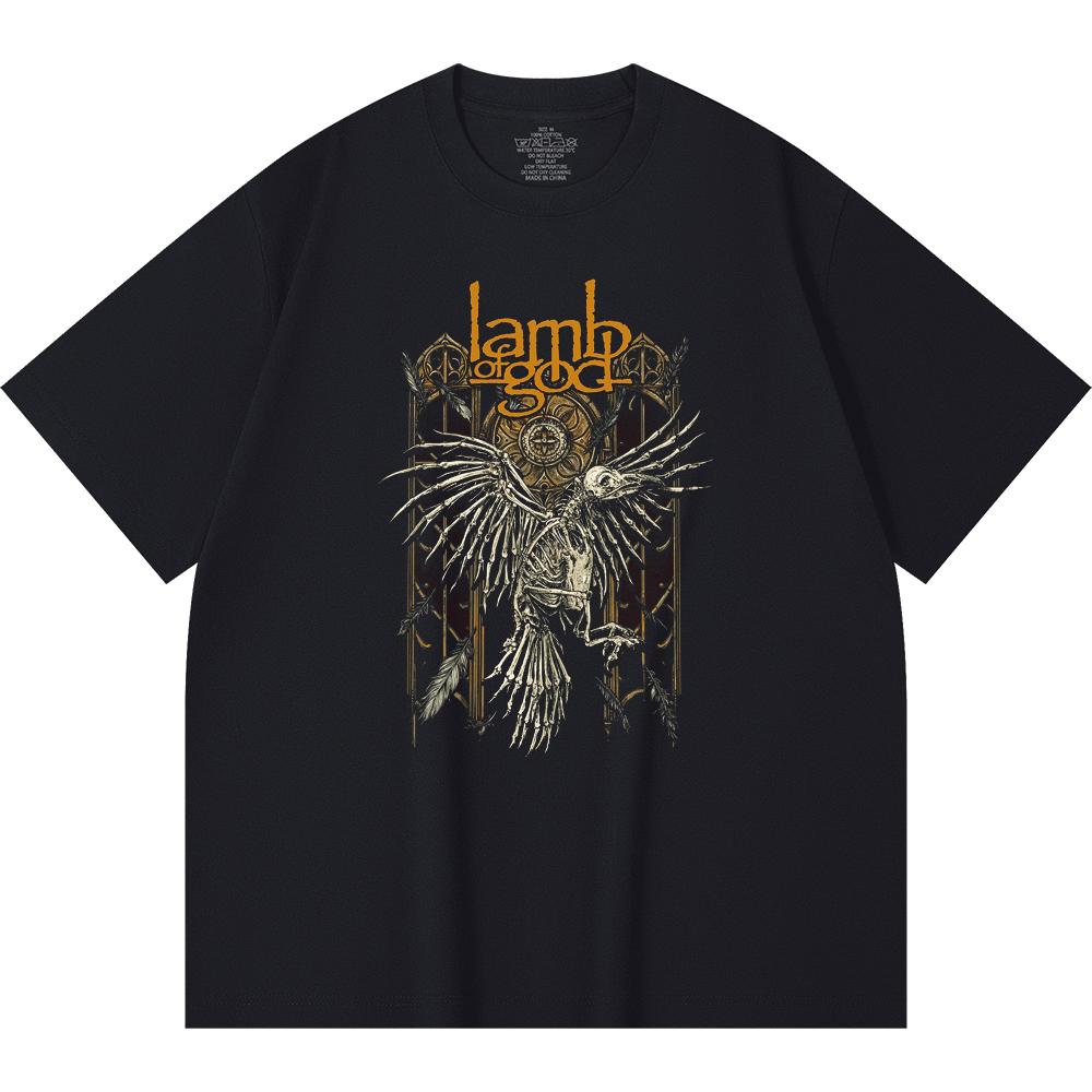 Хлопковая футболка плотностью 230 г/м² 100% Хлопок Heavy Metal Футболка с принтом рок-группы Популярная музыка Унисекс Тяжелая хлопковая футболка