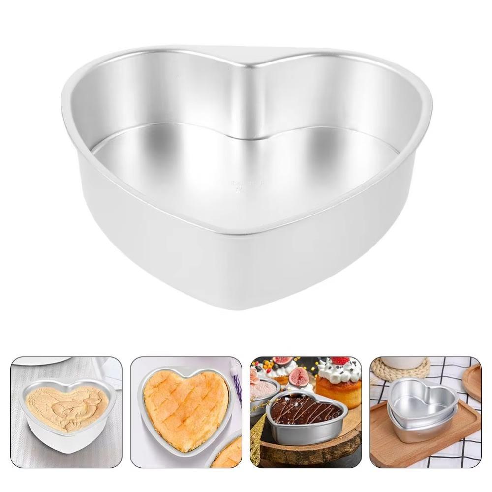 Removable Bottom Heart Shaped Cake Pan Non Stick Metal Heart Cake Baking Pan Mousse