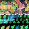 50Pcs Glow-in-the-Dark Animal Blind Bags Mini Resin Figurines Turtle Rabbit Duck Luminous Micro Landscape Decorations for DIY Crafts & Home Decor