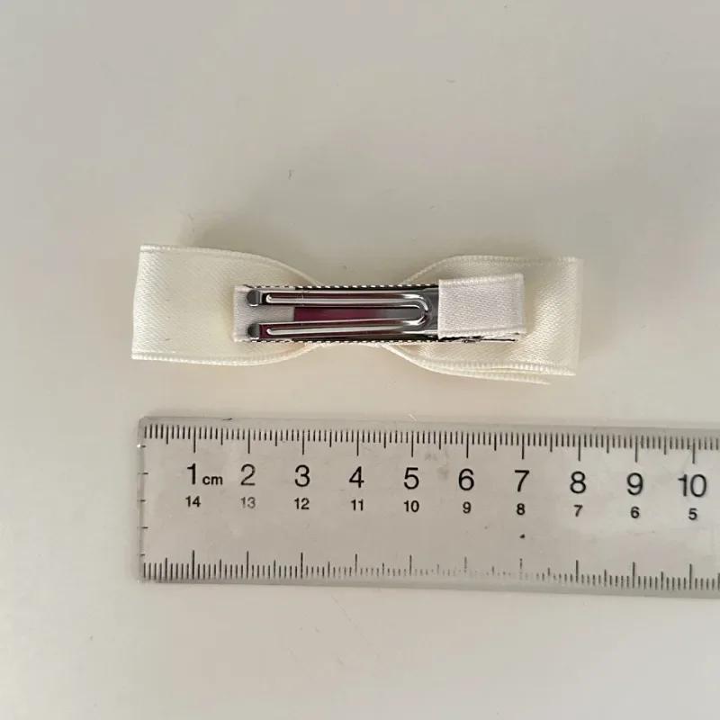 2 шт./комплект, детская корейская мода, принцесса, бант, заколка для волос, простые, белого и черного цвета, заколки для детей, милый головной убор с зажимом BB