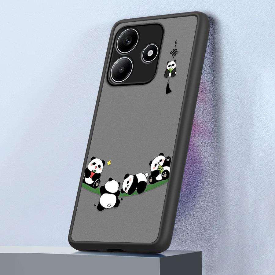 Мультяшный Милый Панда Чехол Задняя Крышка для Телефона для Xiaomi Redmi Note 14 11 10 A4 9S 13C 13 Pro Plus 14C 12