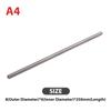 Silver Round 304 Stainless Steel Capillary Tube Pipe 250Mm Hollow Circular Tube
