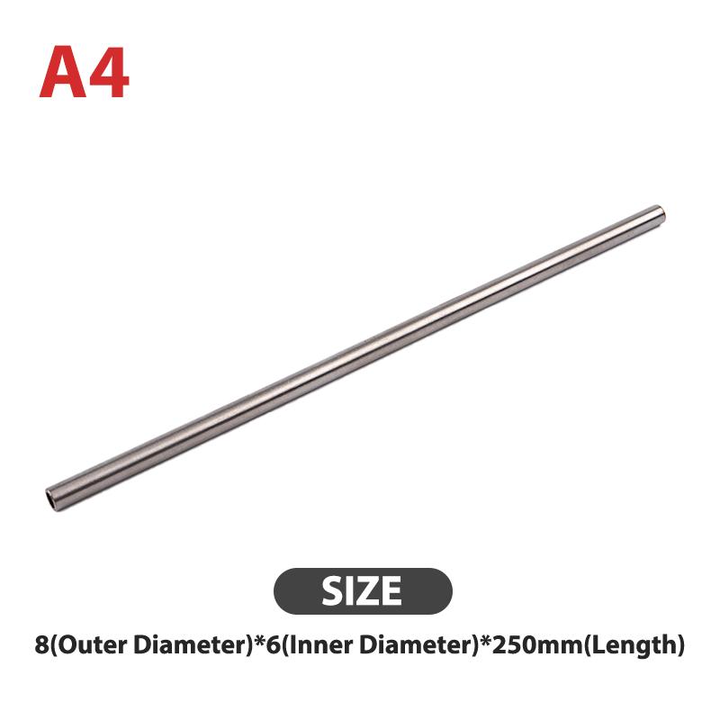 Silver Round 304 Stainless Steel Capillary Tube Pipe 250Mm Hollow Circular Tube