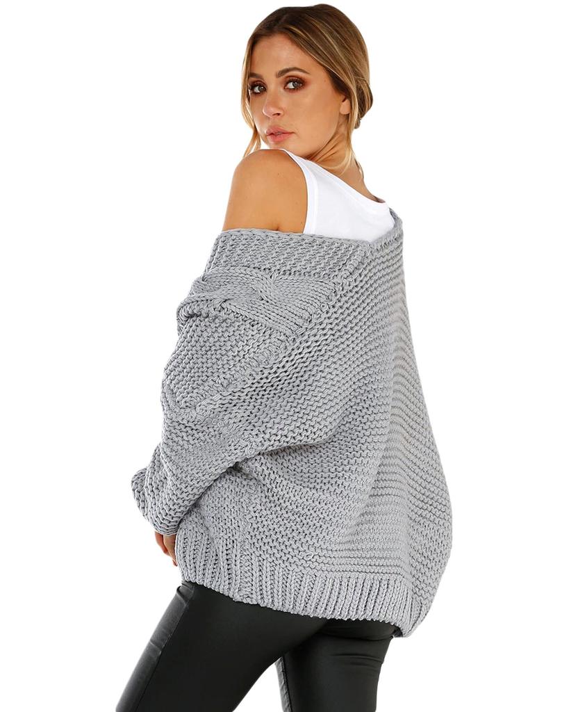 Azura Exchange Кардиган крупной вязки с широкими рукавами