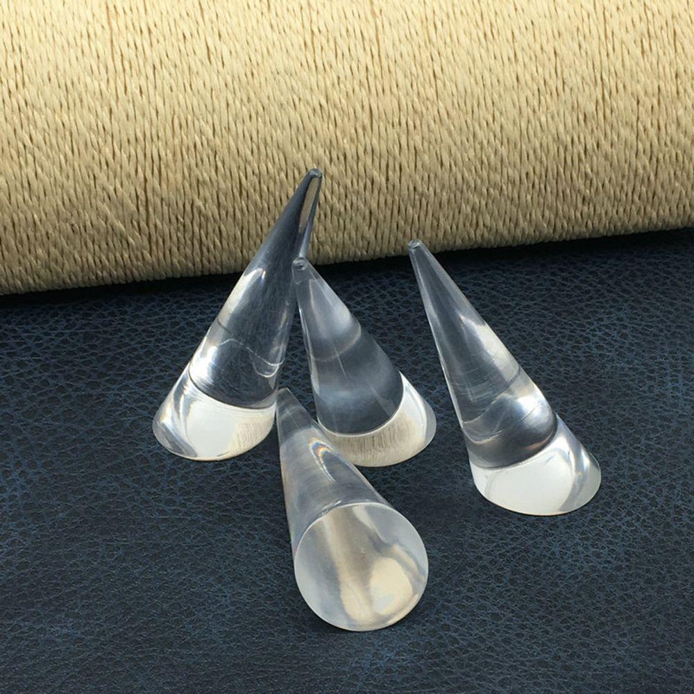 Cone Ring Rack Plastic Ring Holder Acrylic Cone Shape Jewelry Display Transparent Ring Display
