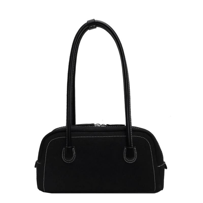 Women Shoulder Bag Multi Pocket Underarm Bag Faux Suede Tote Purse Zipper Satchel Bag Designer Brand Ladies Shoulder Bag