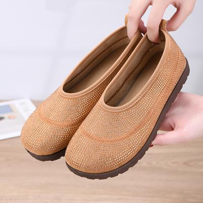 Весна 2025 новые матовые мягкие подошвы мягкие боковые повседневные туфли-бини женские универсальные туфли на плоской подошве без шнуровки нескользящие туфли для мам