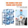 3 Tiers Water Jug Holder Double Row Water Bottle Rack for 6 Bottles Silver