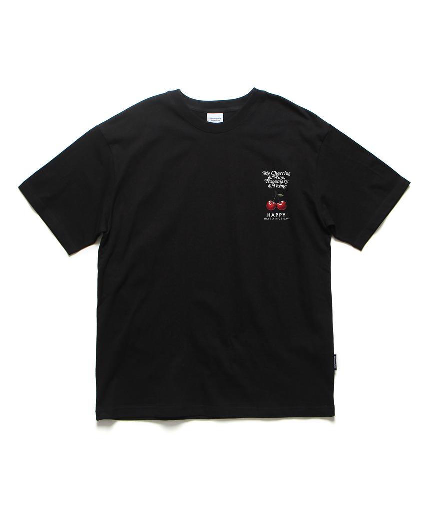 ABNORMALTHING Cherries Oversized T-Shirt Black