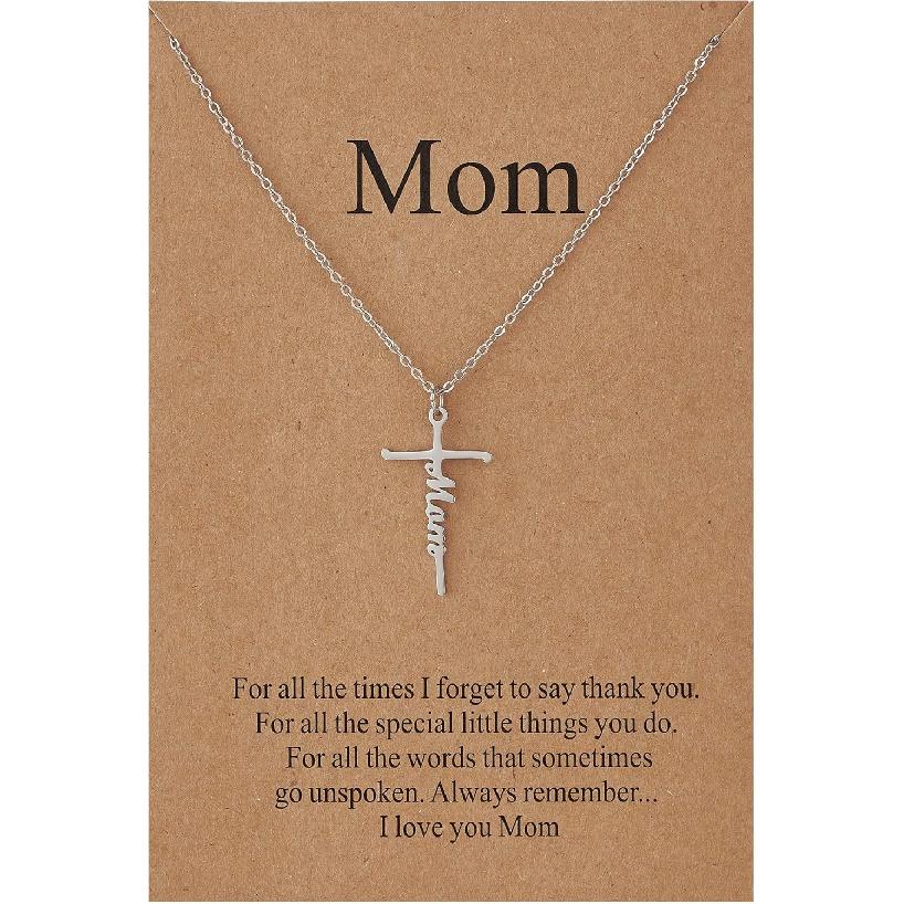 Lcherry Faith Cross Pendant Necklace for Women Religious Christian Jewelry Birthday Christmas Gifts for Women
