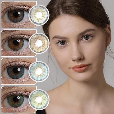 Цветные линзы Fershgo Мягкие цветные контактные линзы для косметики для глаз Красивые контакты для учеников Ежегодные цветные контактные линзы