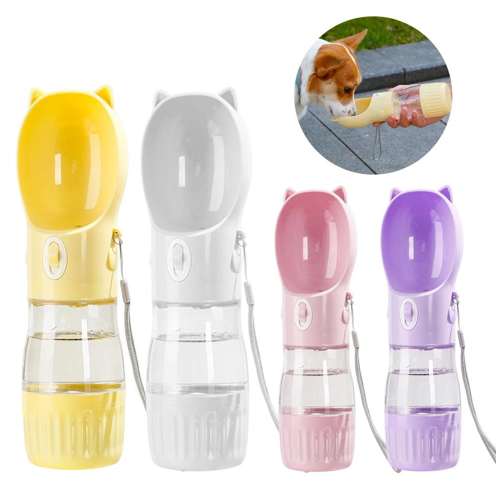 Portable Dog Water Bottle With Food Cup For Dog Cats Outdoor Walking Drinking Feed Dispenser Pet Supplies