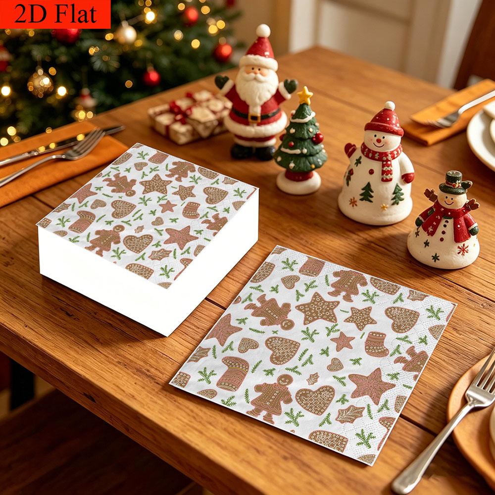 20 шт. одноразовых салфеток с рисунком в виде конфет для свадьбы, вечеринок и повседневного использования, для украшения стола на День Благодарения, осень, Рождество