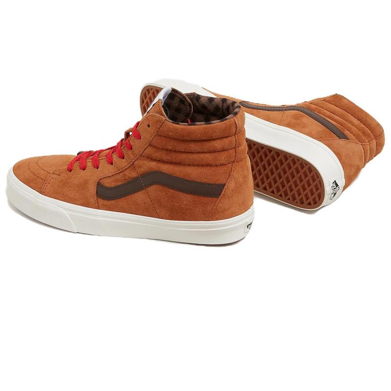 Vans Женские кроссовки Sk8 Hi 'Plaid Glazed Ginger Brown' VN000CMXN1Z