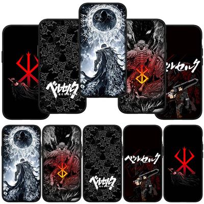 Чехол для телефона Samsung Galaxy S24 S23 iPhone 15 14 Xiaomi Redmi Note 13 12 11 8 10 9 Pro S22 S20 FE Max X XR OPPO A15 Huawei Berserk Guts аниме-чехол