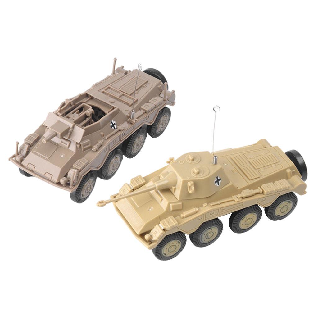 2 шт. Пластиковые 4D Наборы моделей для сборки 1:72-й Бронированный Разведывательный Автомобиль Игровой Микро-Пейзаж