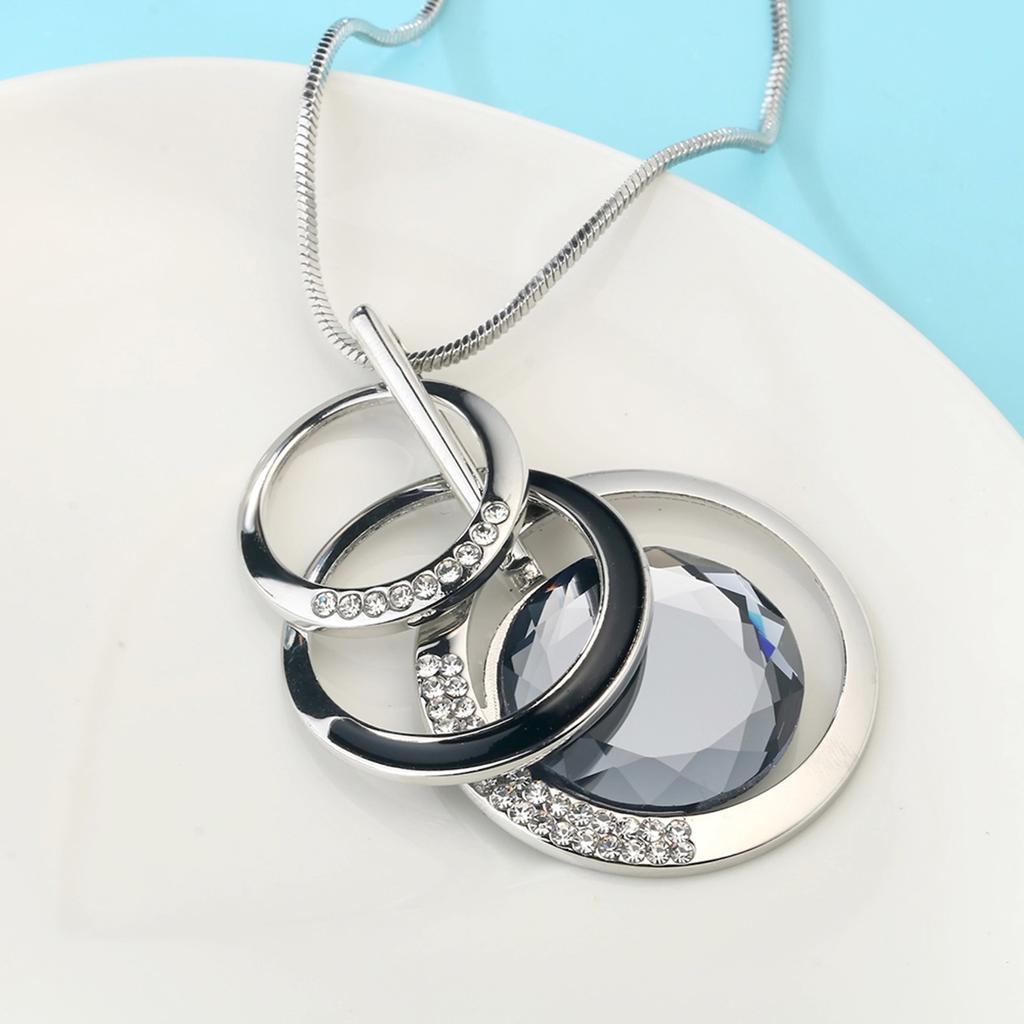 Long Necklaces Pendants for Women Collier Femme Round Statement Colar Maxi Fashion Jewelry