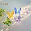 Faux Crystal Butterfly Ornament Desktop Sparkling Butterfly On Ball Collectible Prismatic Butterfly Figurine for Desk Bookcase Shelf