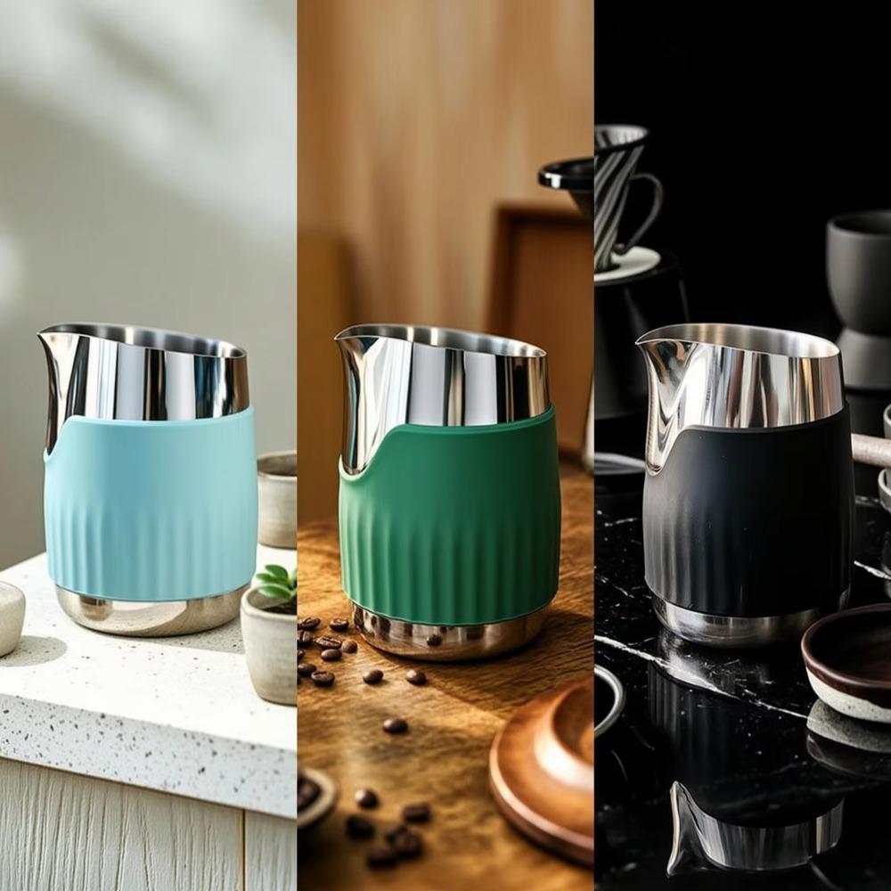 Silicone Insulated Sleeve Milk Frothing Pitcher Anti‑scald Latte Art Milk Frother Jug Barista