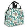 Cartoon Sloth Seamless Pattern Thermal Lunch Bag for Women Insulated Lunch Box Reusable Cooler Tote Bag for Work Picnic Travel