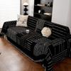 Black White Lines Couch Covers Luxury Sofa Cover Cloth Slipcover Non-Slip Cloth Sofa Cushion Blanket Decorative Dust Cover