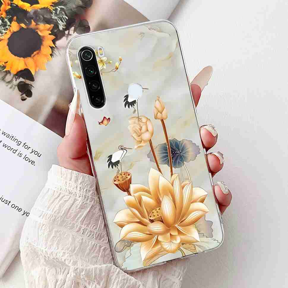 Чехол для Xiaomi Redmi Note 8 Винтажный Дракон Роскошный Цветок Мягкий Силикон ТПУ Чехол Для Redmi Note8 Note 8T Чехлы для Телефона Ударопрочный