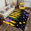 Colorful Heart Pattern Carpet with Yellow Stripes and Starry Accents Suitable for use as an anti-slip for living room bedroom sofas