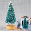 12pcs Mini Christmas Tree Artificial Sisal Frost Snow Pine Tree Christmas Decoration Xmas 2025 New Year Party Tabletop Ornaments