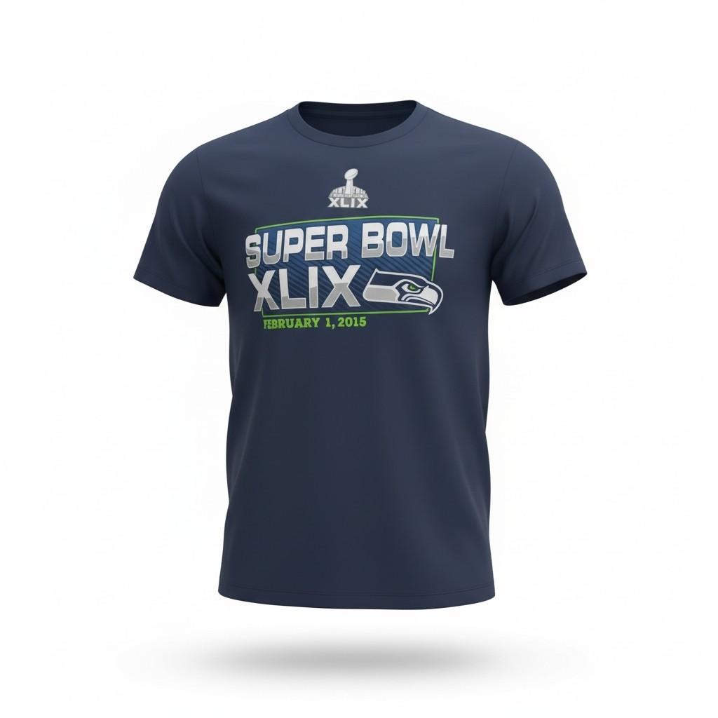 Superbowl Tshirt Seattle Seahawks Size L #144