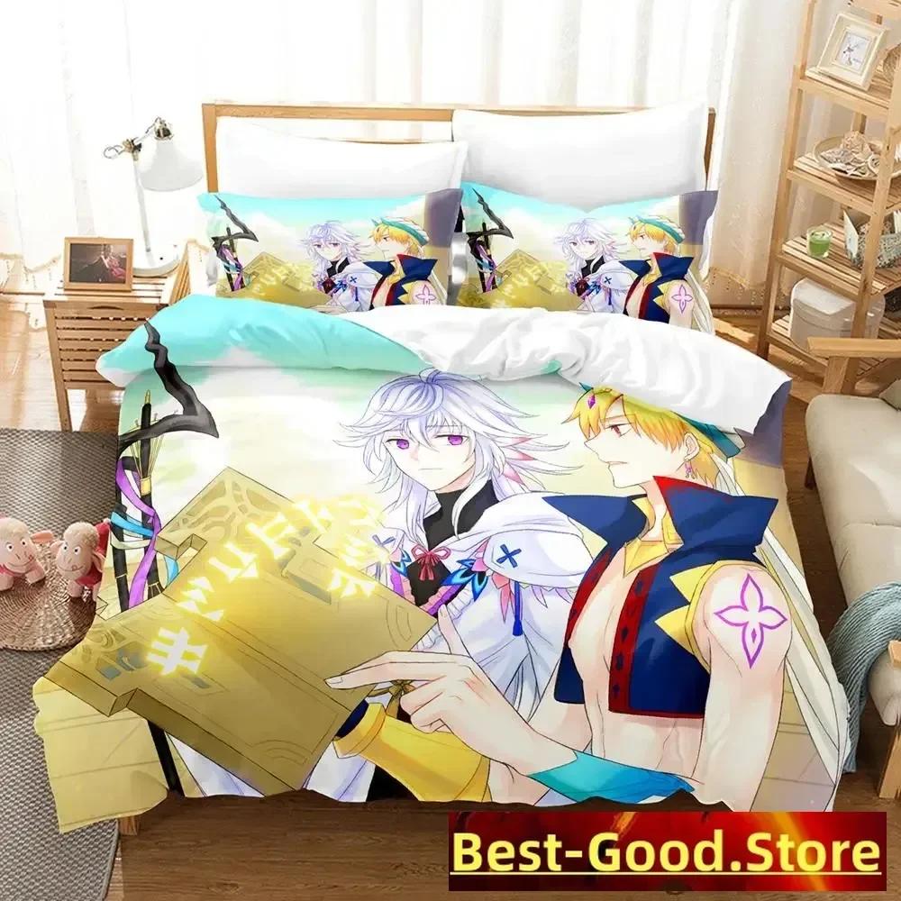 Fate Grand Order, Merlin Bedding Set Printed Bed Set With Pillowcase Duvet Cover Soft Single Double Queen Super King Size