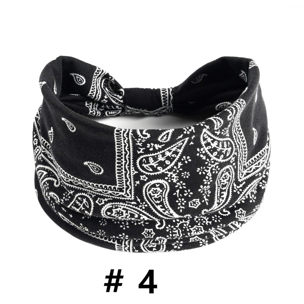 Boho Headbands Wide Knot Hair Scarf Floral Printed Hairband Elastic Turban Headwrap Stretch Head Bands Bandana Fashion Hair Accessories for Women