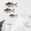 3 шт. Деревянная рыба Настенное искусство Морская прибрежная тематика Настенный декор Винтажная пляжная настенная скульптура Домик у озера Подвесное океанское украшение для ванной комнаты спальни