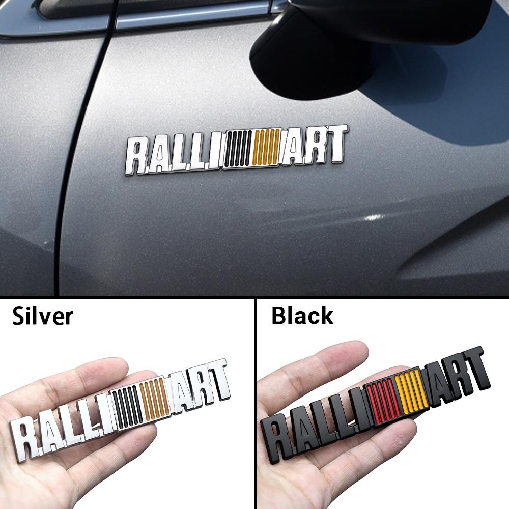 Car Front Grille Emblem Badge Decals Sticker Auto Metal Styling Accessories For Mitsubishi RalliArt Lancer Ralli Art 9 10 Pajero