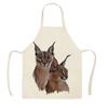 Фартук шеф-повара для выпечки и приготовления пищи, милый кухонный фартук с собачьим принтом, льняной фартук с защитой от пятен, мужской и женский фартук для уборки дома