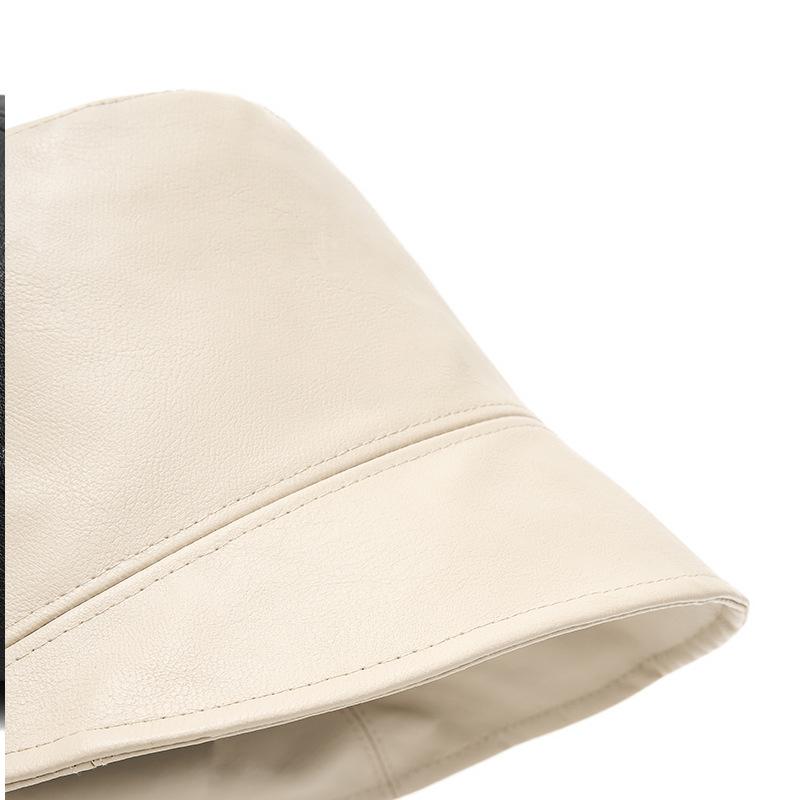 Унисекс ПУ Панама - Стильная однотонная шляпа рыбака для повседневной/городской носки (4 варианта цвета)