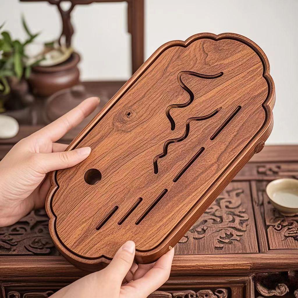 Karin Solid Wood One-Person Tea Tray 2025 – Small Household Dry Brew Stand