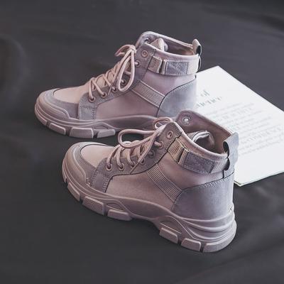 Удобные парусиновые женские ботинки на толстой подошве на весну и осень 2024 года, новые универсальные женские ботинки в британском стиле