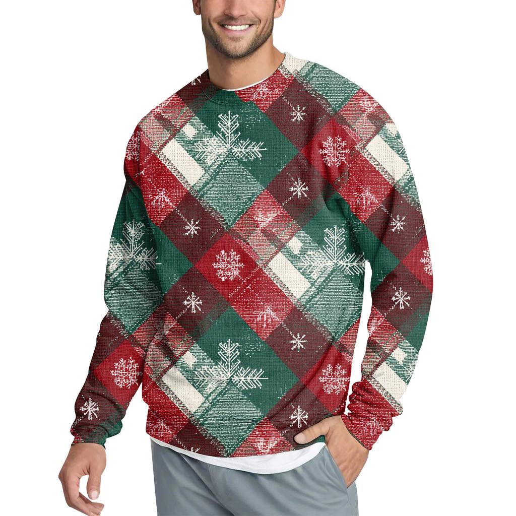 Мужской повседневный модный свитшот с принтом и круглым вырезом