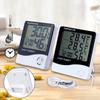 2 In1 LCD Digital Temperature Humidity Meters Home Indoor Outdoor Thermometer with Clock