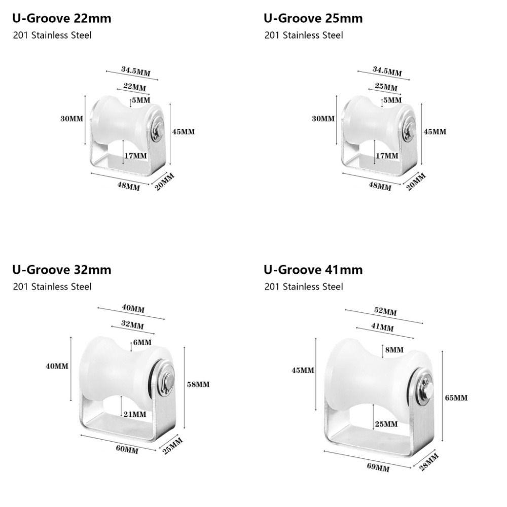 1Pcs U Groove Nylon Bearing Wheel Roller Door Window Sliding Pulley for Sliding Doors Windows