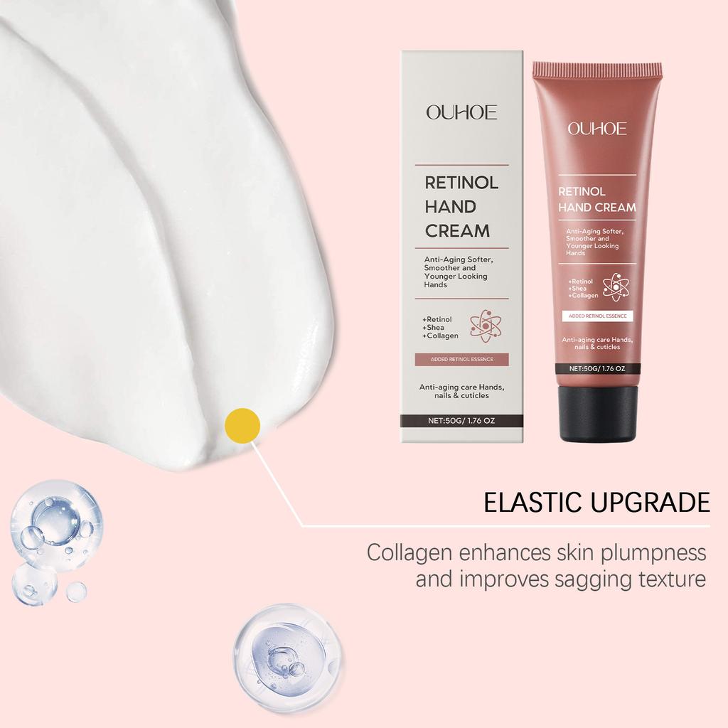 Retinol Hand Cream Anti Chapping Prevent Dryness Improve Rough Fade Fine Lines Smoothing Hydrating Repair Anti Aging Hand Cream