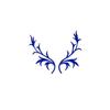4 Pairs Deer Antler Embroidery Patch Decorative Applique Sew on Patch  For Clothing Dresses
