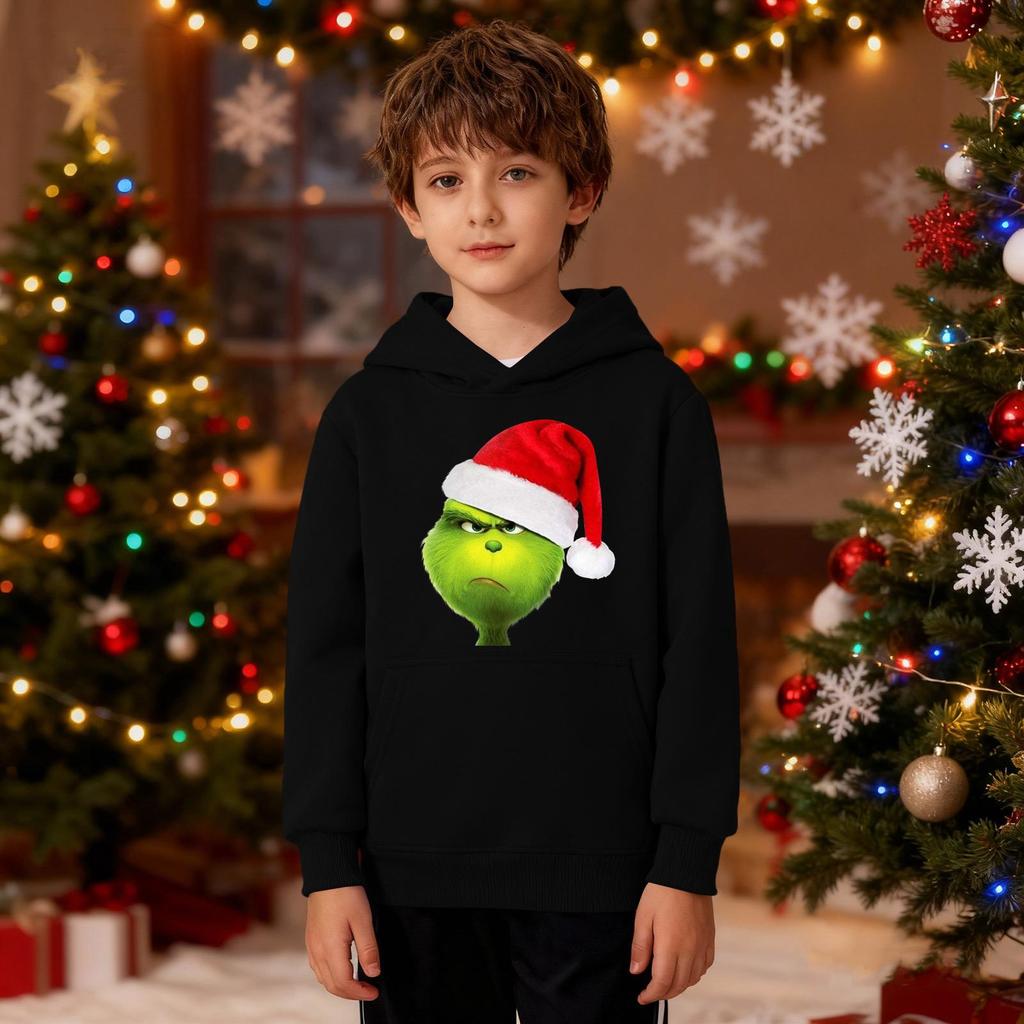 Рождественский свитшот для мальчиков и девочек, уродливая рождественская футболка, свитшот с круглым вырезом, для малышей, с длинным рукавом, пуловер, наряд, топы