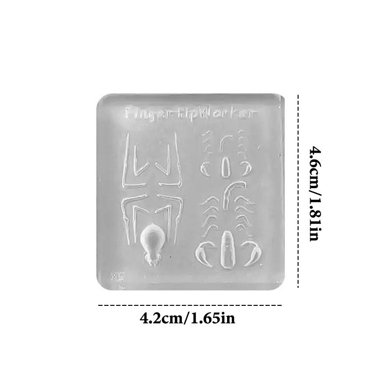 3D Spider Scorpion Silicone Nail Mold DIY Dark Punk Style Soft Stamping Plates Manicure Art Mould Tools Decorations Templates