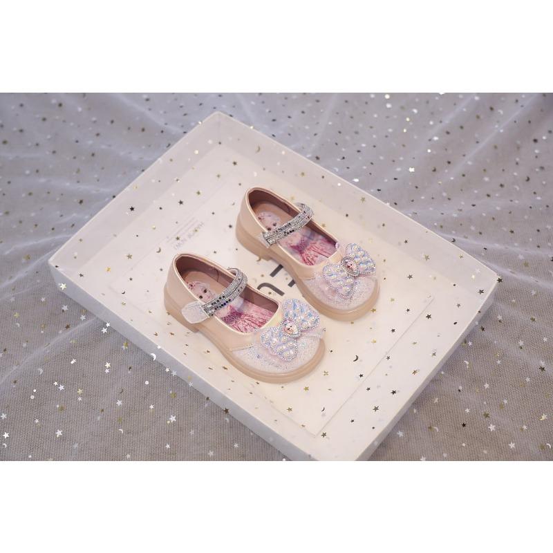 Детская обувь для девочек, обувь принцессы, весна и осень, новая мода, мягкая подошва, обувь для маленьких девочек, украшенная стразами, детская стеклянная обувь