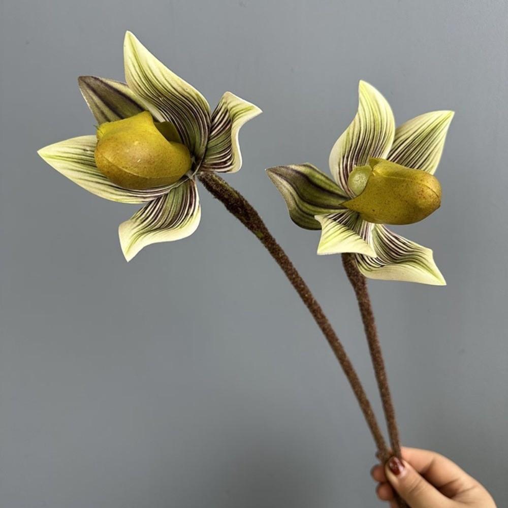 Single Branch Simulation Orchid Real Touch Silk Orchid Flower Outdoor Indoor Decor