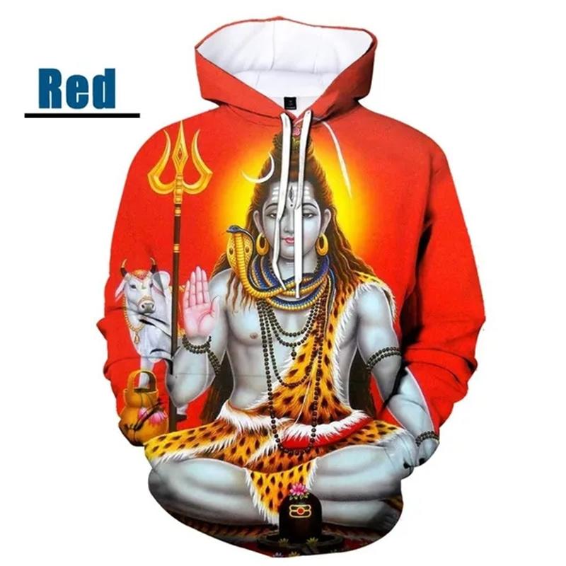 3d Printed Hoodies Shiva Fashion Spring Autumn Outdoor Long Sleeve Mens Womens Casual Sweatshirt Streetwear Oversized Pullovers