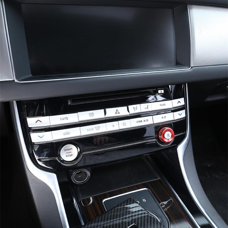 Центральный регулятор громкости автомобиля из алюминиевого сплава, кольцевая крышка, подходит для Jaguar F-pace XE XF 2016-авто