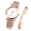 Женские кварцевые наручные часы, Милые, Стильные, Водонепроницаемые, Повседневные, Простой циферблат, Дизайн с двойным откидным браслетом, Ремешок из нержавеющей стали, Идеальный подарок для нее, День матери