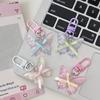 Sweet Butterfly Keychain Cute Ribbon Bow Keyring Creative Jelly Butterfly Pendant  Backpack Decor